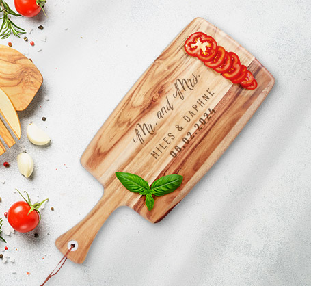 Personalized Rectangular Acacia Wood Cutting Board