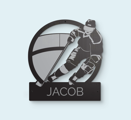 Hockey Player Wall Sign