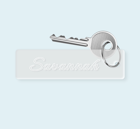 Simple Keychain - Clear