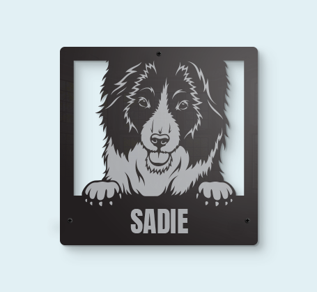 Border Collie Dog Sign