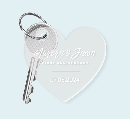 Big Heart Keychain - Clear