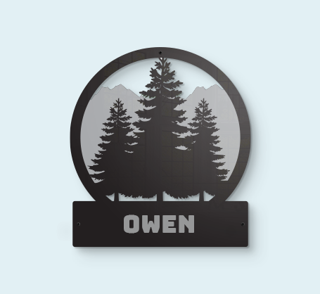 Pine Tree Wall Sign