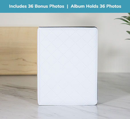 4x6 White Diamond Photo Album