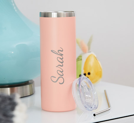 600ml Peach Personalized Tumbler