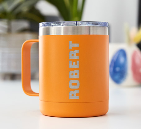 300ml Orange Personalized Travel Mug