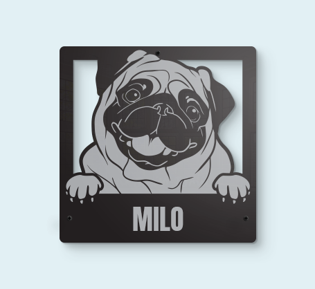 Pug Dog Sign