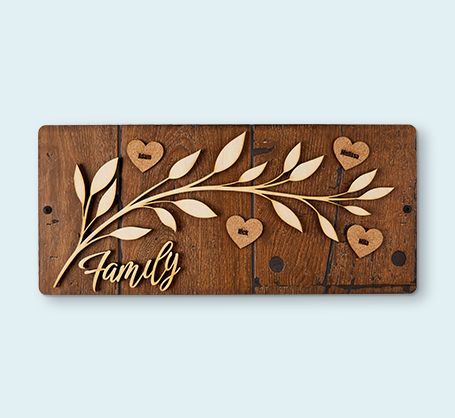 Family Wall Sign - Dark Wood