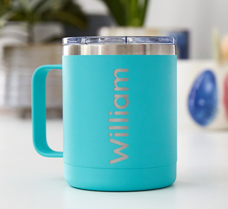 300ml Teal Personalized Travel Mug